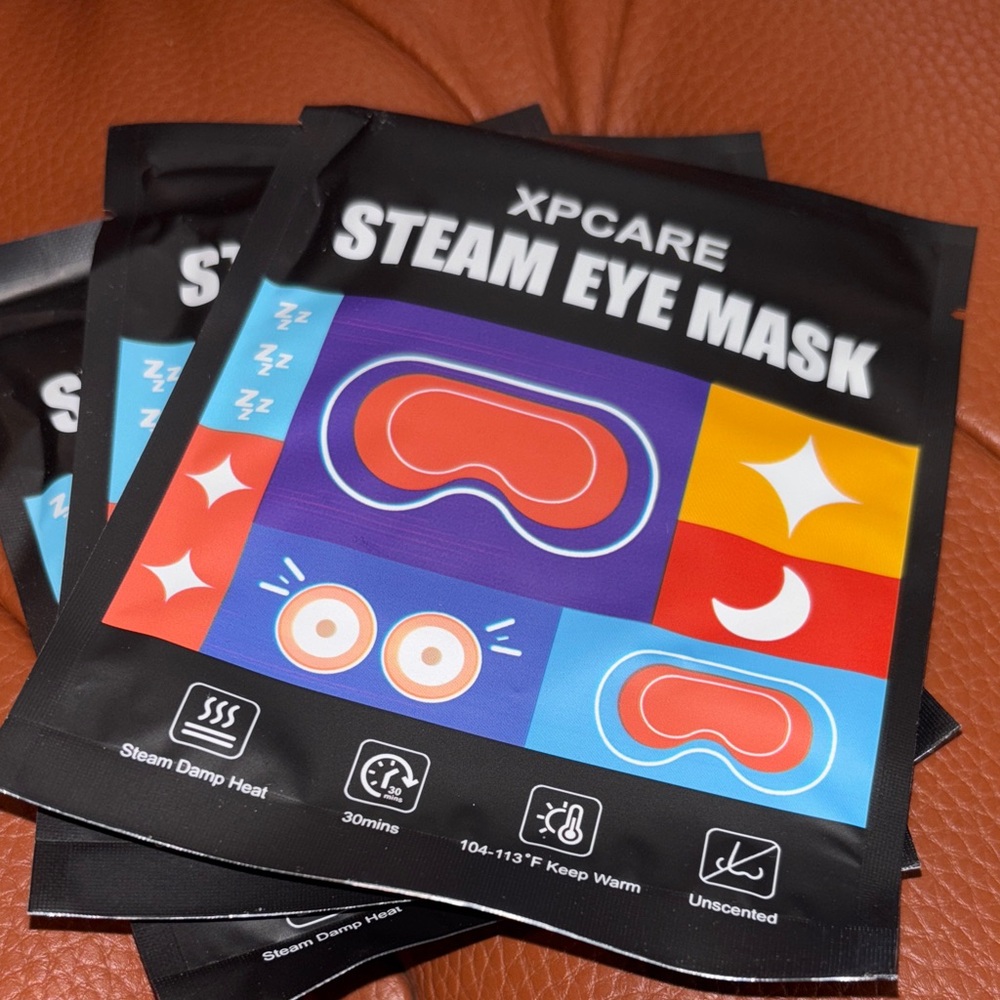 Warming Steam Eye Mask 3pk Dark circles, fine wrinkles, sleep NWT - Picture 1 of 3